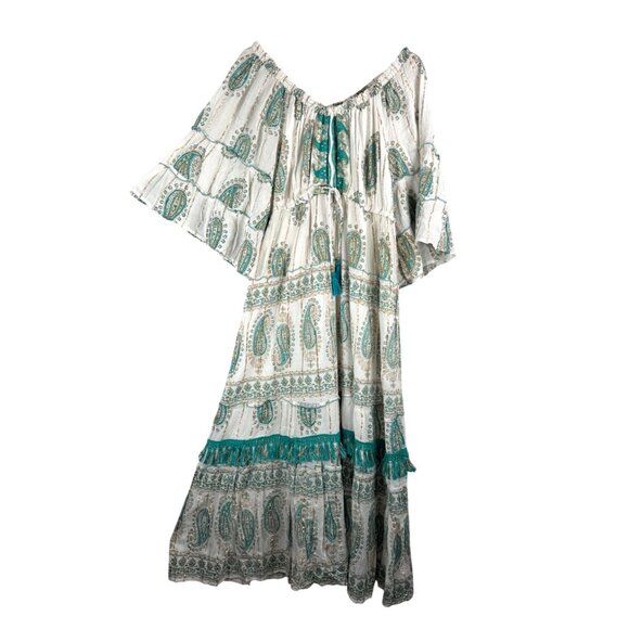 Me 2 Magic bohemian sequin embroidered tiered dress cottage core 3X